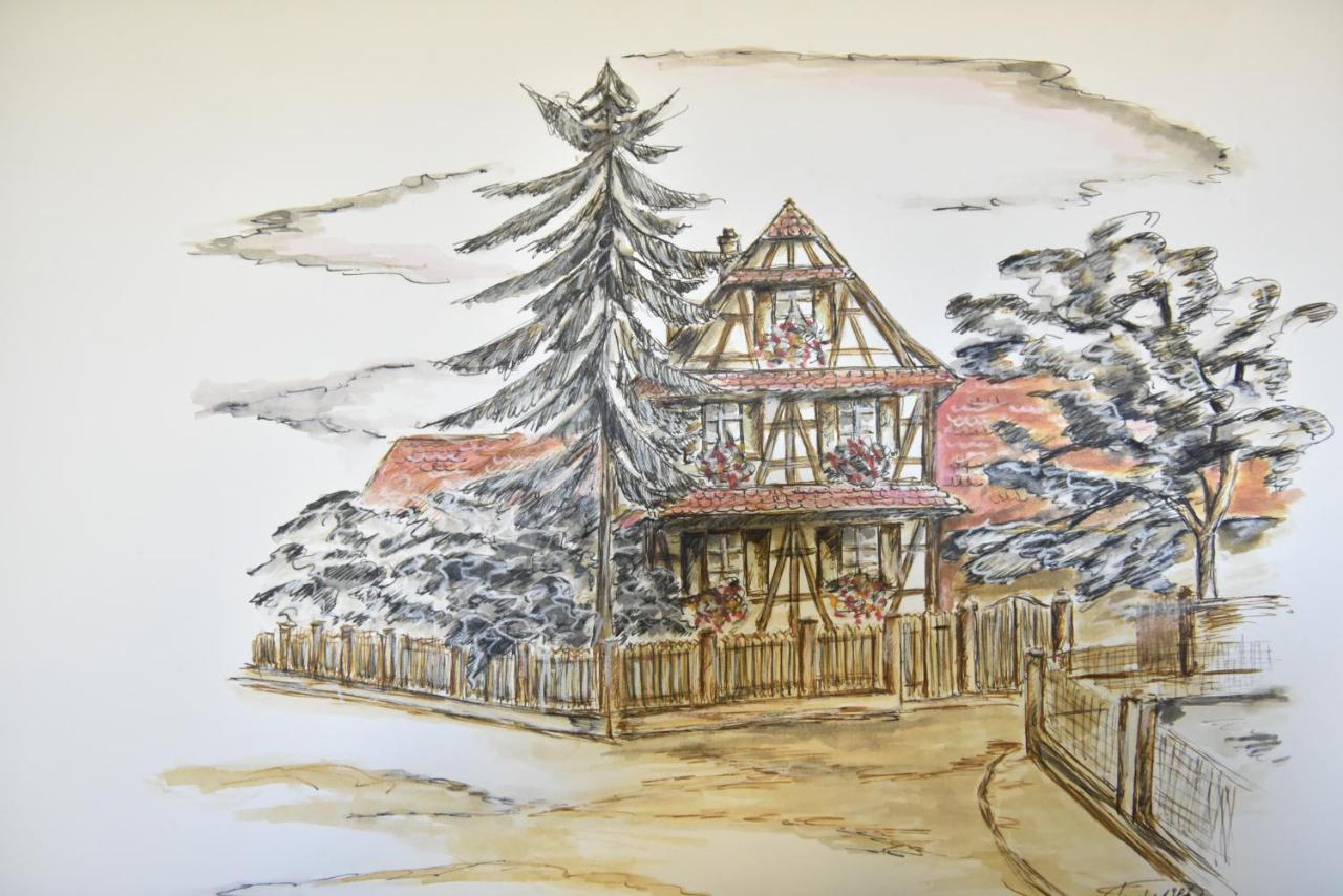 Maison D'Hotes Aux Deux Cigognes Gries Luaran gambar